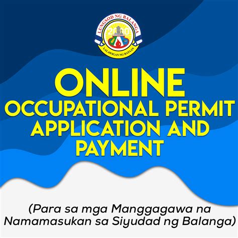 occupational permit balanga|Balanga City License, Permit and Franchising Office .